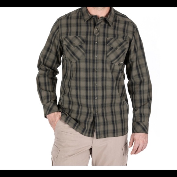 5.11 Long Sleeve Button Up Plaid - Picture 1 of 6